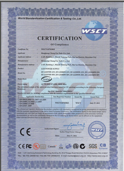 70-100W (constant current) Zhongfu-CE certificate