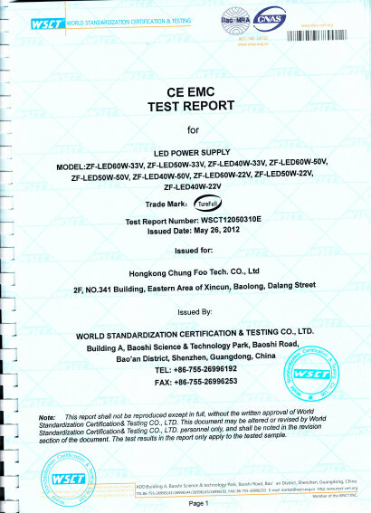 Report 40-60W Power Supply - CE-EMC Report