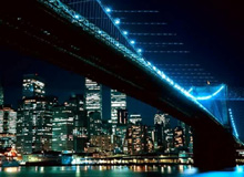 Night view bridge lighting application
